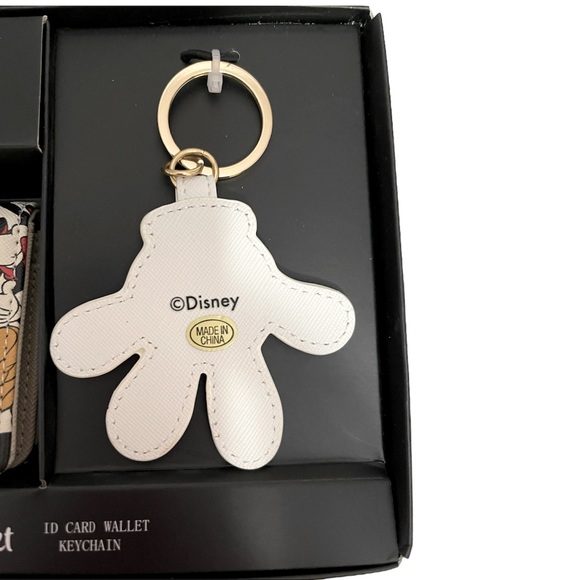DISNEY Mickey Mouse ID Wallet & Key Chain Gift Set NWT - Picture 3 of 7